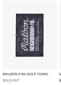 Image 4 of MALBON X NH NEIGHBORHOOD GOLF TOWEL [2025]