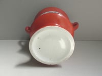 Image 7 of Antique 'Dickens Days' Pottery Vase (Trophy Urn Shape) Horse & Carriage Decor, Red, Age/Wear Defects