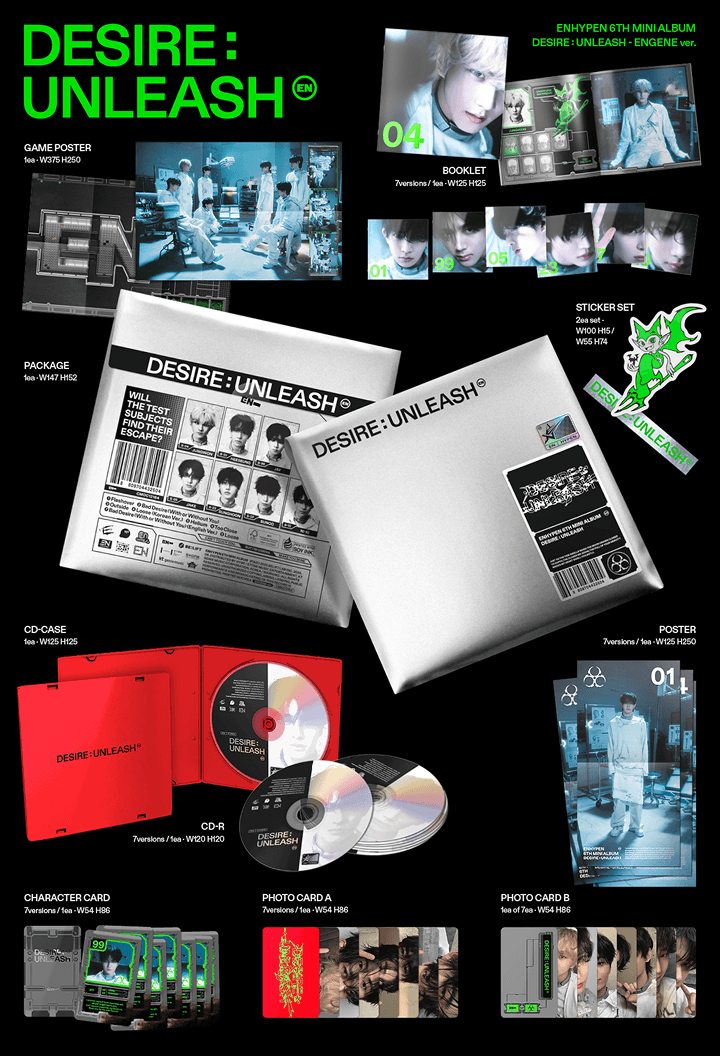 Image of [PRE-ORDER] Enhypen ‘DESIRE : UNLEASH’ (ENGENE Ver.)