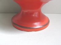 Image 18 of Antique 'Dickens Days' Pottery Vase (Trophy Urn Shape) Horse & Carriage Decor, Red, Age/Wear Defects