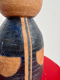 Image 1 of Blue and Raw Clay Modernist Vase