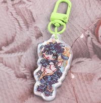 Image 2 of Midoriya opaque holo keychain (Faun AU)