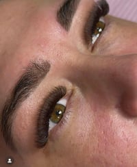 Image of Dark brown 10D 0.7 mixed length box D curl 