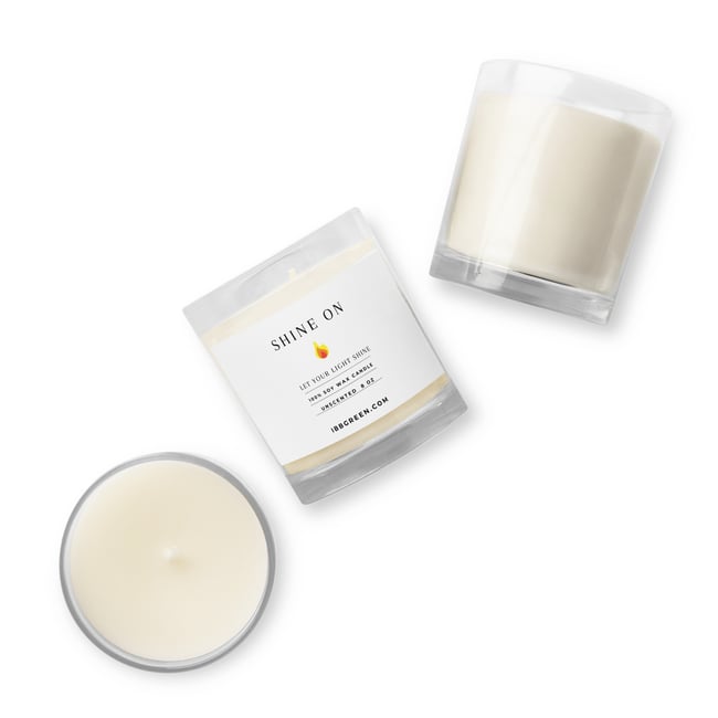 Shine On Unscented soy wax candle