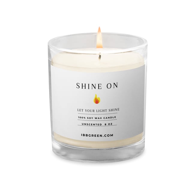 Shine On Unscented soy wax candle