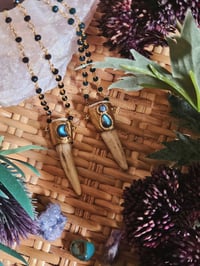Image 1 of 'ANTLER x LABRADORITE × ROSARY' necklace