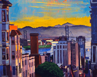 Sunrise Looking East from the Top of Nob Hill