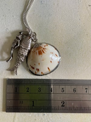 Image of Vintage necklace aquatic silver cluster of charms 