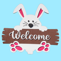 Image 1 of Bunny Welcome Sign
