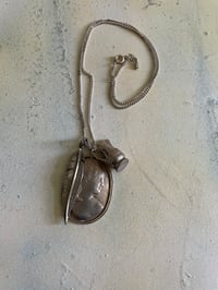 Image 7 of Sterling Silver Necklace & Vintage Silver Feather, Jug, Cameo charms