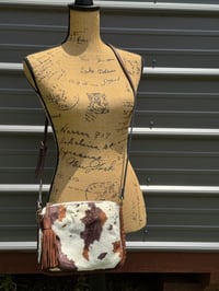 Image 3 of Cow print Cowhide Crossbody Purse