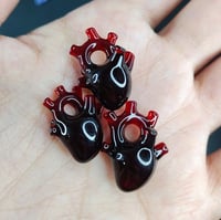 MINIATURE RED ANATOMICAL HEARTS 