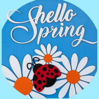 Image 1 of Hello Spring Door Sign