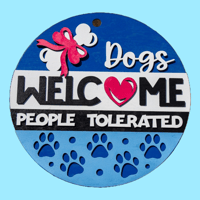 Image 1 of Dogs Welcome Sign