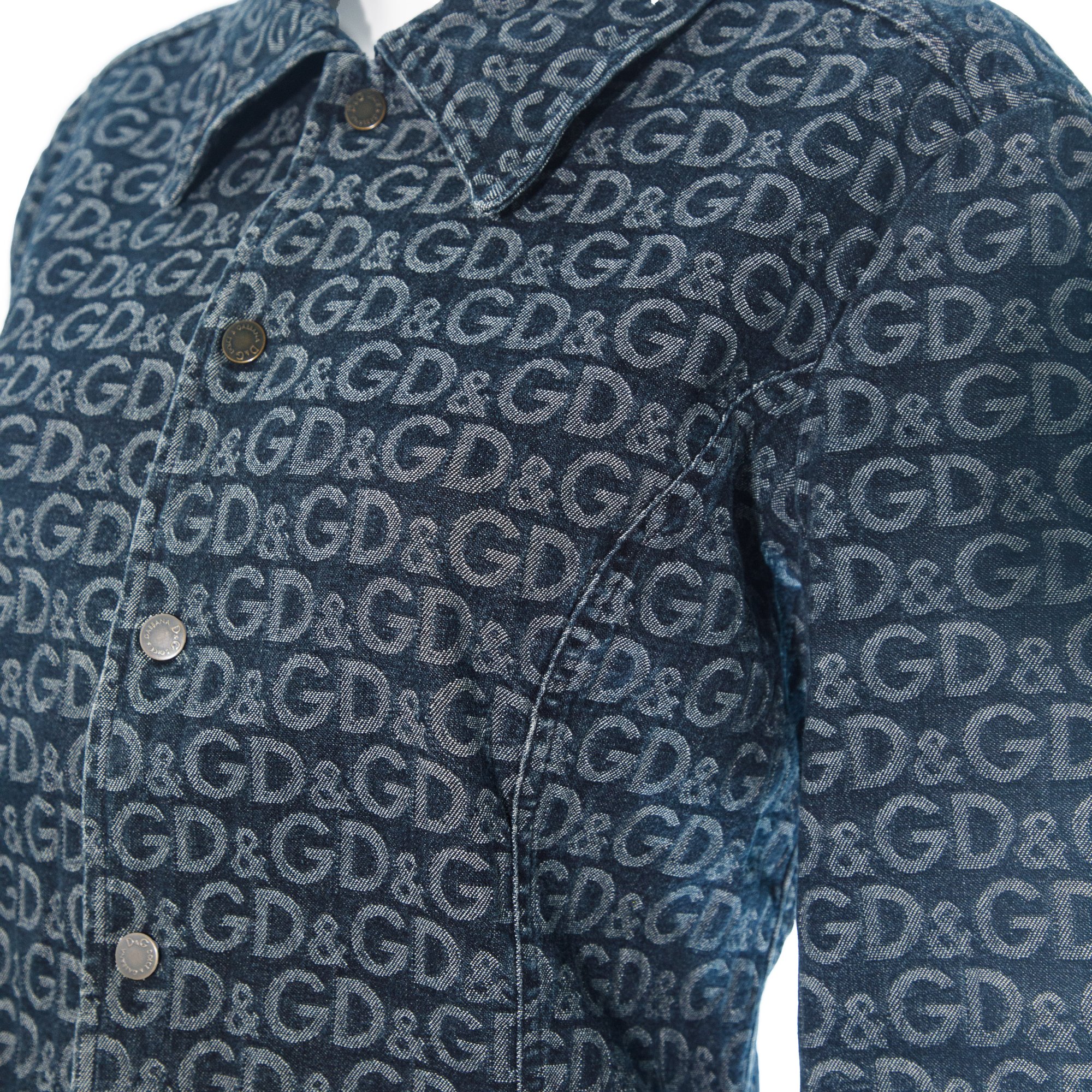 Image of Dolce & Gabbana Denim Monogram Jacket
