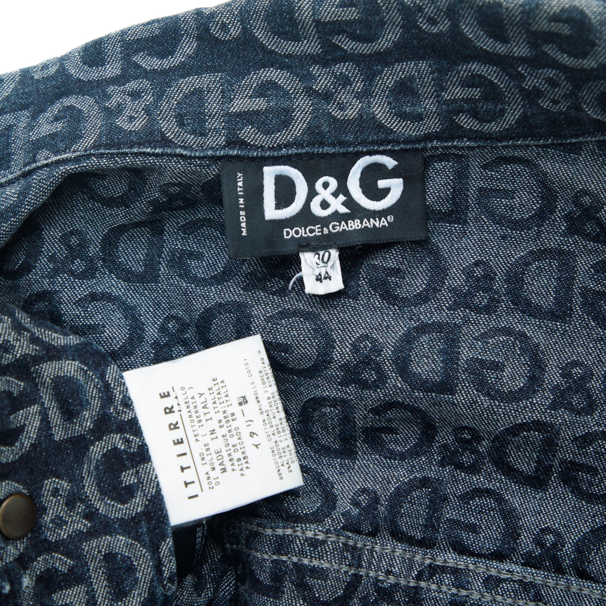 Image of Dolce & Gabbana Denim Monogram Jacket
