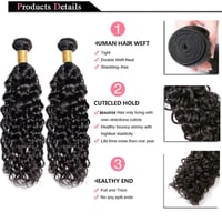 Image 2 of  300G  Top  Brazilian Mink Virgin Hair Weft, Real human Hair Bundle  Italian curly