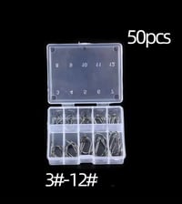 Image 2 of Fishing Hook Assortment Kit – 50 to 1600 Pieces | Sizes 3#–12#