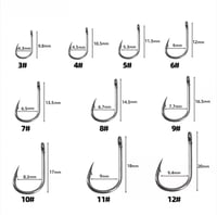 Image 3 of Fishing Hook Assortment Kit – 50 to 1600 Pieces | Sizes 3#–12#
