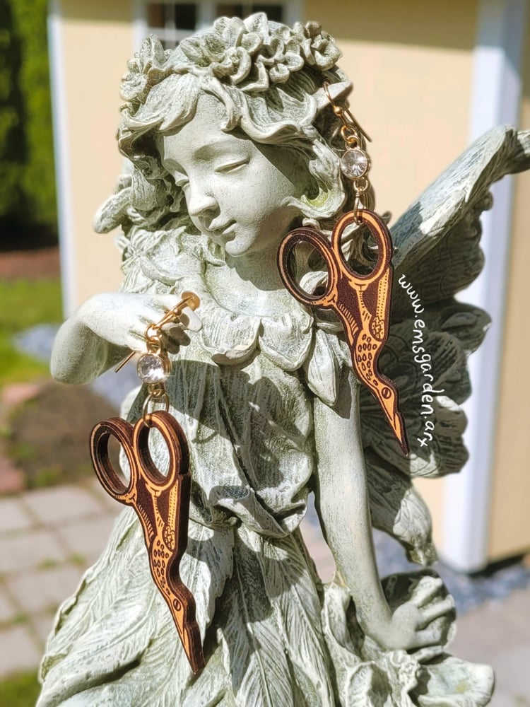 Image of Stork Scissors Earrings