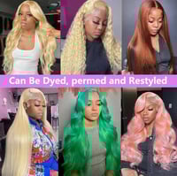 Image 5 of 100% Raw  Cuticle  Blonde Human Hair bundles #613 Platinum Blonde Hair weft 100G