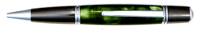 Gatsby Grande Twist Pen in Chrome Finish and Lava Bright Silk Emerald Green Body