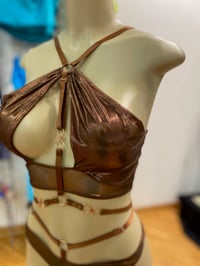 Image 3 of Bondage Copper Lingerie Set