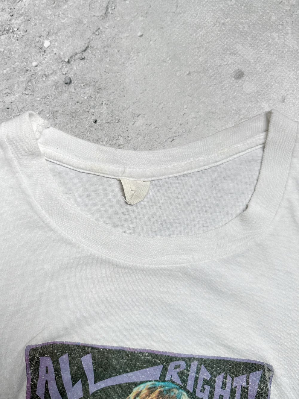 Rolling Stones 1970’s ‘All Right’ White Bootleg T-Shirt