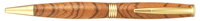 Trimline Twist Pen in Gold Finish and Tiger Wood Body