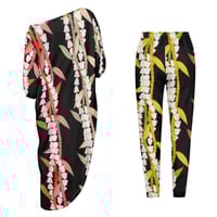 Image 2 of Crown Flower Entwined in Ti Leaf Pant and Shirt Set