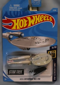 Image 11 of 2018 Hot Wheels Light Grey U.S.S. Enterprise NCC-1701 – Diecast Car NIP