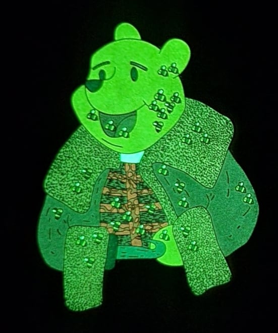 "Candy Pooh" (3" Enamel Pin)