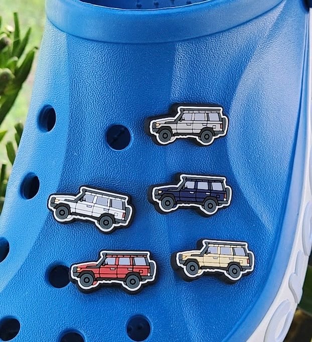 Image of 76 Series Landcruiser Jibbit for Crocs by AdventuRing Keychains
