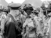 Image 18 of WWII M2 Airborne Helmet 502nd PIR & Westinghouse Paratrooper Liner. Captain. Net & scrim.