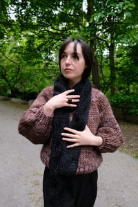 Image 1 of Knitting Pattern - Arnprior ribbed reversible Cable Scarf