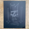 gods been sleeping 16x20 original screenprint