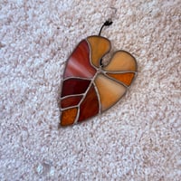 Image 2 of Tropical Dry Season Leaf – Stained Glass Suncatcher