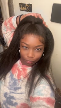 Image 3 of 100% Raw Kinky Straight Lace Front Wig – Natural Black,