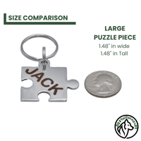 Image 4 of Deep Engraved Puzzle Pet ID Tag – Stainless Steel Double Sided Lifetime Warranty