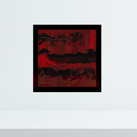 Image 2 of 'Blood' - Abstract Palette Knife Acrylic on Canvas Panel, 8x8 Framed