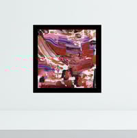 Image 2 of 'Snow-coated Moth' - Abstract Palette Knife Acrylic on Canvas Panel, 8x8 Framed