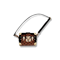 Labubu Fashion Dress - Labubu LV Style Leather Trunk Bag