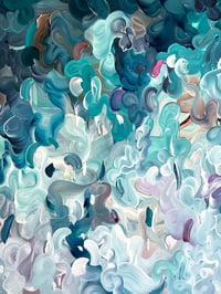 Image 2 of 'Shimmers of the deep' - 185x95cm, FRAMED