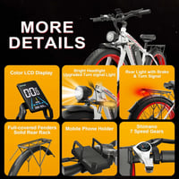 Image 2 of Boombike ZEEGR F1 1000W Electric Bike 31 MPH 60Miles