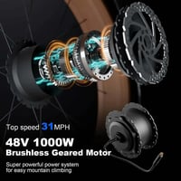 Image 4 of Boombike ZEEGR F1 1000W Electric Bike 31 MPH 60Miles