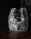PU Snake skin Bucket bag Black/Silver