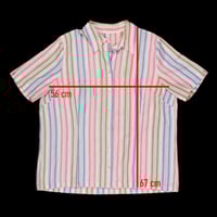 Image 4 of Snake shirt striped blue pink yellow (unique)