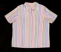 Image 2 of Snake shirt striped blue pink yellow (unique)