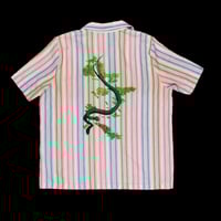 Image 1 of Snake shirt striped blue pink yellow (unique)
