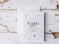 Image 2 of Worlds Best Dad Colour Me Card 